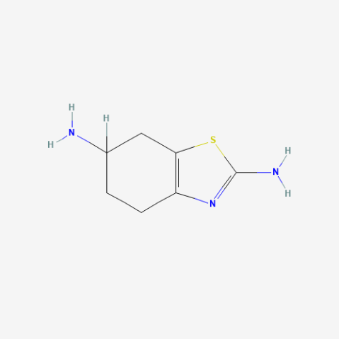 2,6-Diamino-4,5,6,7-tetrahydrobenzothiazole 化学構造