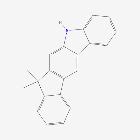 5,7-Dihydro-7,7-dimethyl-indeno[2,1-b]carbazole Chemische Struktur