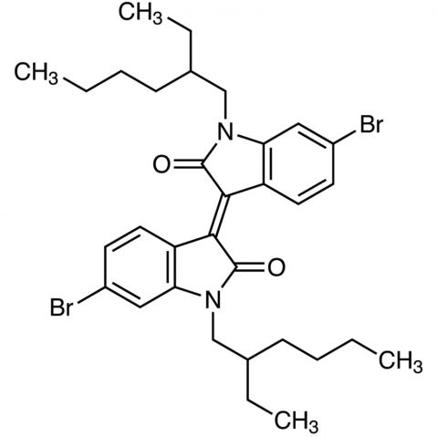 6,6'-Dibromo-1,1'-bis(2-ethylhexyl)-[3,3'-biindolinylidene]-2,2'-dione Chemical Structure