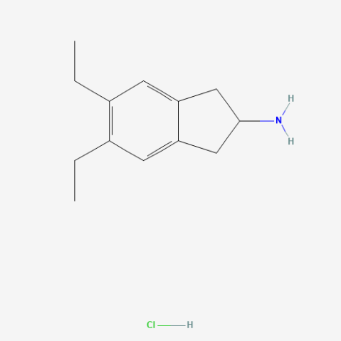 5,6-Diethyl-2,3-dihydro-1H-inden-2-amine hydrochloride Chemische Struktur