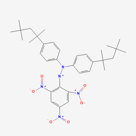 2,2-Di(4-tert-octylphenyl)-1-picrylhydrazyl, free radical Chemical Structure