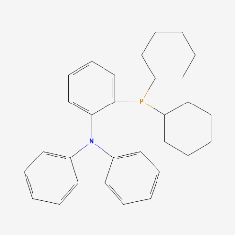 9-[2-(Dicyclohexylphosphino)phenyl]-9H-carbazole 化学構造