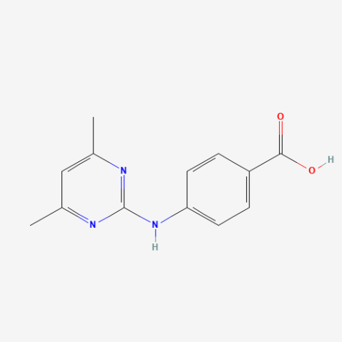 4-[(4,6-Dimethylpyrimidin-2-yl)amino]benzoic acid Chemical Structure