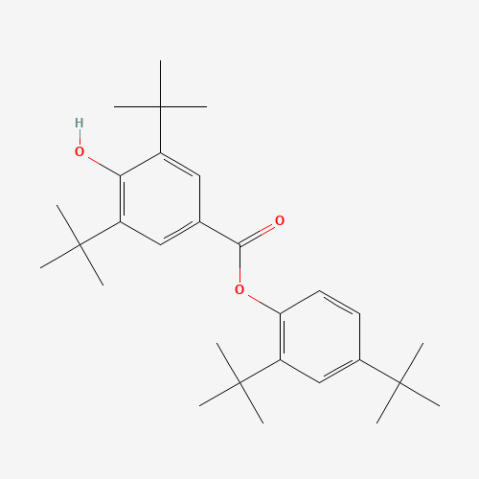 2,4-Di-tert-butylphenyl 3,5-di-tert-butyl-4-hydroxybenzoate التركيب الكيميائي