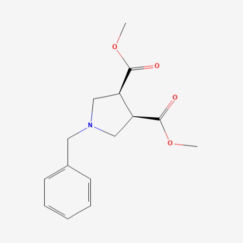 cis-Dimethyl 1-benzyl-3,4-pyrrolidinedicarboxylate Chemical Structure