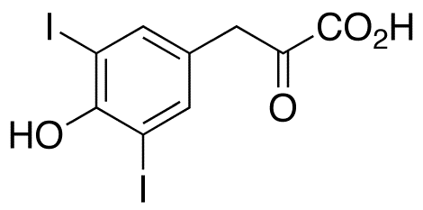 3,5-Diiodo-4-hydroxyphenylpyruvic Acid Chemical Structure