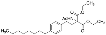 Diethyl 2-Acetamido-2-[2-(4-octylphenylethyl)malonate 化学構造