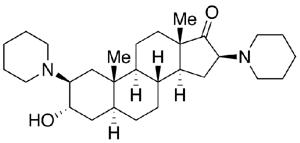 2β,16β-Dipiperidino-5α-androstan-3α-ol-17-one Chemical Structure