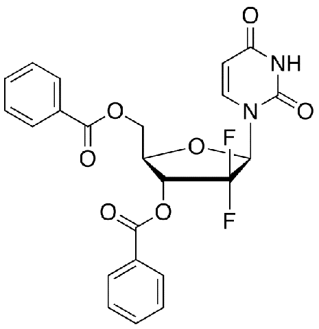 2′,2′-Difluoro-2′-deoxyuridine 3′,5′-Dibenzoate Chemical Structure