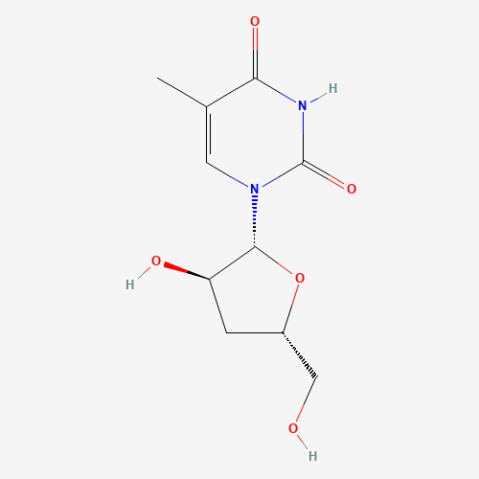 3′-Deoxy-5-methyluridine Chemical Structure