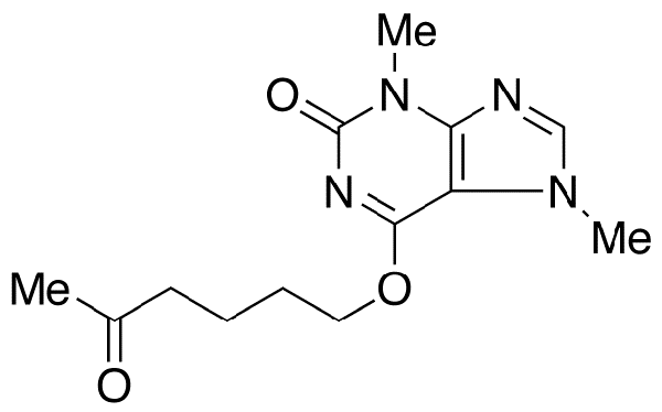 3,7-Dihydro-3,7-dimethyl-6-[(5-oxohexyl)oxy]-2H-purin-2-one Chemical Structure