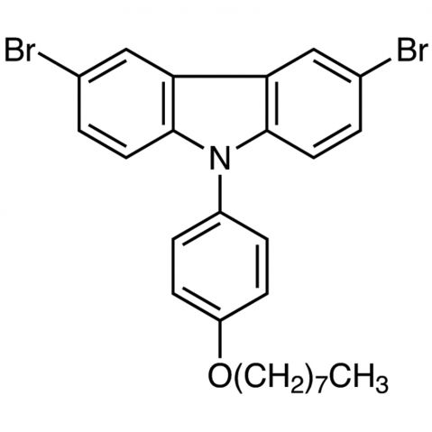 3,6-Dibromo-9-(4-n-octyloxyphenyl)-9H-carbazole Chemical Structure