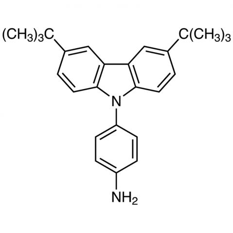 4-(3,6-Di-tert-butyl-9H-carbazol-9-yl)aniline 化学構造