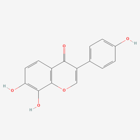 7,8-Dihydroxy-3-(4-hydroxyphenyl)-4H-1-benzopyran-4-one 化学構造