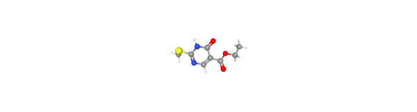 1,4-Dihydro-2-(methylthio)-4-oxo-5-pyrimidinecarboxylic acid ethyl ester 化学構造