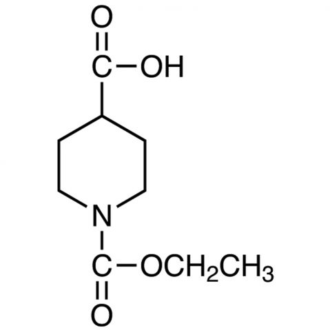 1-(Ethoxycarbonyl)-4-piperidinecarboxylic Acid Chemische Struktur