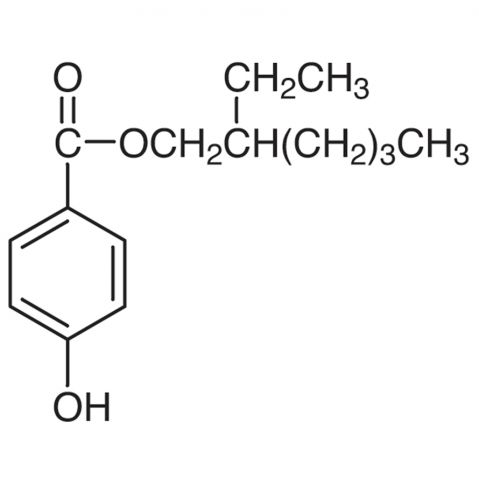 2-Ethylhexyl 4-Hydroxybenzoate Chemical Structure