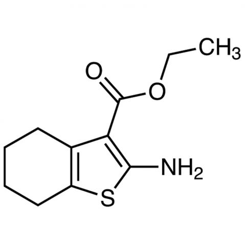 Ethyl 2-Amino-4,5,6,7-tetrahydrobenzo[b]thiophene -3-carboxylate Chemische Struktur