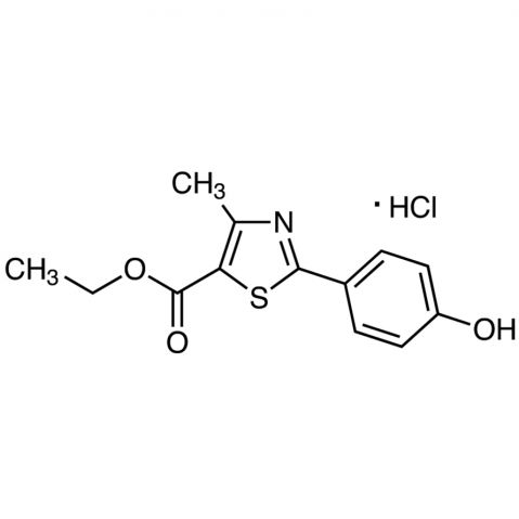 Ethyl 2-(4-Hydroxyphenyl)-4-methylthiazole-5-carboxylate Hydrochloride Chemical Structure