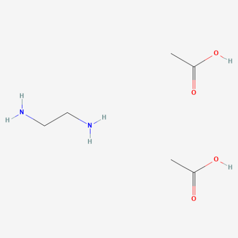 1,2-Ethanediamine, acetate (1:2) 化学構造