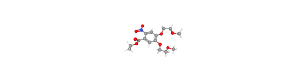 4,5-Bis(2-methoxyethoxy)-2-nitrobenzoic acid ethyl ester 化学構造