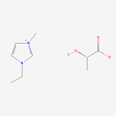 1-Ethyl-3-methylimidazolium L-(+)-lactate 化学構造