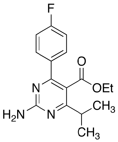 Ethyl 4-(4-Fluorophenyl)-6-isopropyl-2-amino-pyrimidine-5-carboxylate Chemical Structure