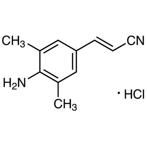 (E)-3-(4-Amino-3,5-dimethylphenyl)acrylonitrile Hydrochloride Chemical Structure