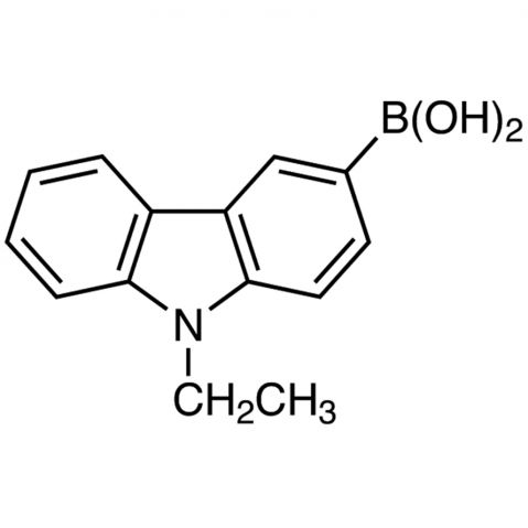 9-Ethylcarbazole-3-boronic Acid (contains varying amounts of Anhydride) التركيب الكيميائي