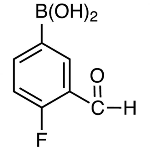 4-Fluoro-3-formylphenylboronic acid 化学構造