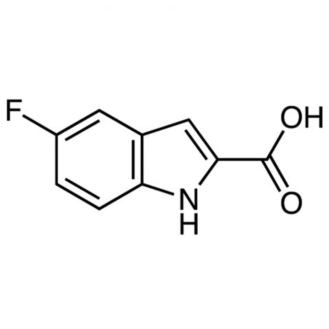 5-Fluoroindole-2-carboxylic acid 化学構造