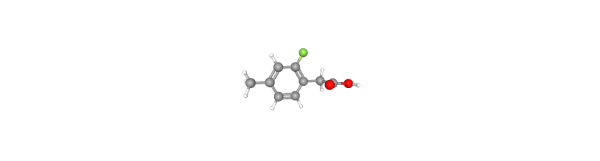 2-Fluoro-4-methylphenylacetic acid 化学構造