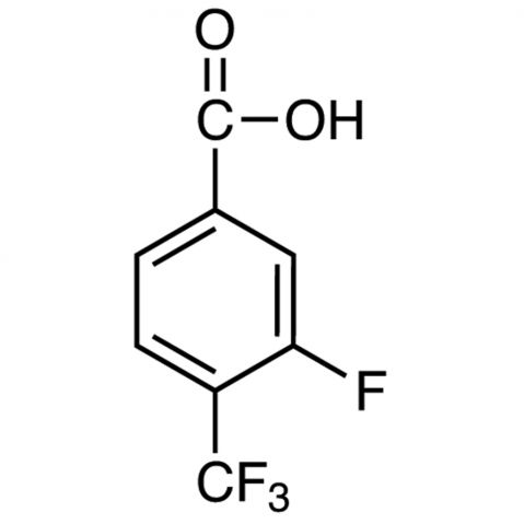 3-Fluoro-4-(trifluoromethyl)benzoic acid Chemical Structure