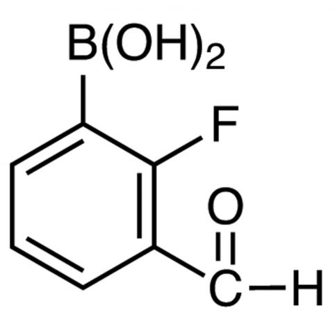 2-Fluoro-3-formylphenylboronic acid(contains varying amounts of Anhydride) Chemical Structure