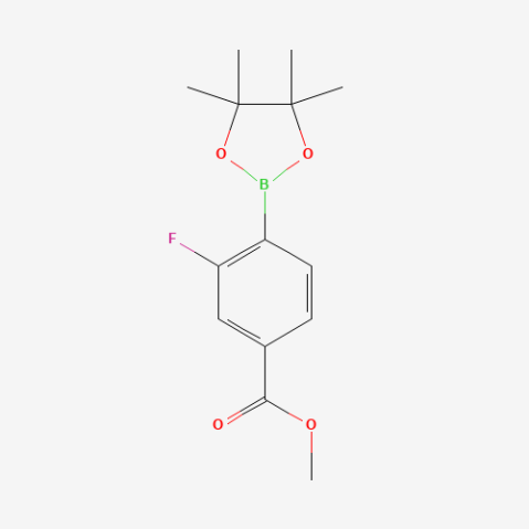 2-Fluoro-4-(methoxycarbonyl)phenylboronic acid pinacol ester Chemical Structure