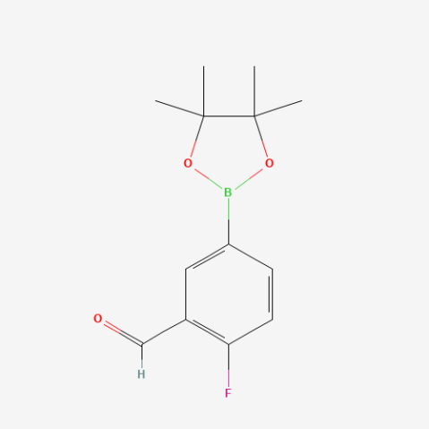 4-Fluoro-3-formylbenzeneboronic acid pinacol ester 化学構造