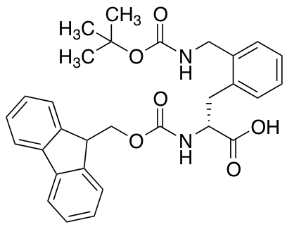 Fmoc-2-(Boc-aminomethyl)-D-phenylalanine 化学構造