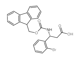 Fmoc-(R)-3-amino-3-(2-bromophenyl)propionic acid Chemische Struktur