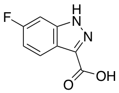 6-Fluoro-1H-indazole-3-carboxylic acid Chemische Struktur