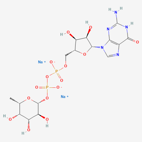 GDP-L-fucose disodium salt 化学構造