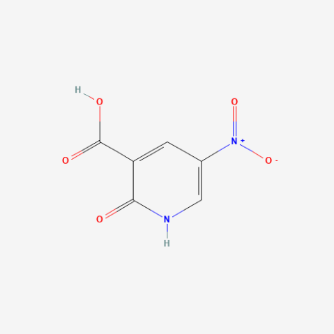 2-Hydroxy-5-nitronicotinic acid 化学構造