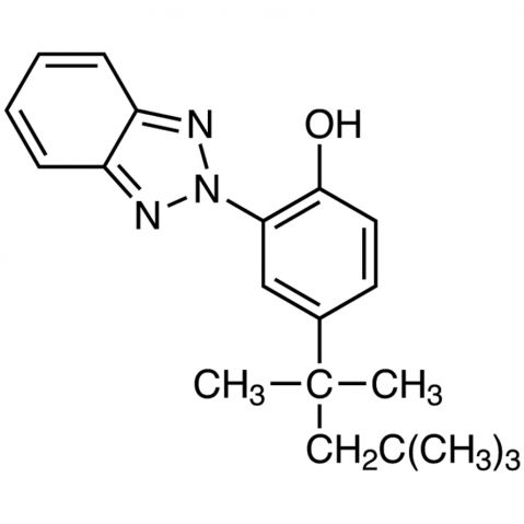 2-(2H-benzotriazol-2-yl)-4-(1，1，3，3-tetramethylbutyl)phenol 化学構造