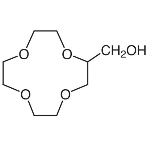 2-(Hydroxymethyl)-12-crown 4-Ether 化学構造