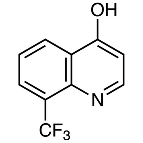 4-Hydroxy-8-(trifluoromethyl)quinoline 化学構造