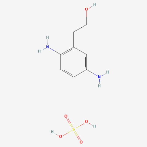 2-(2-Hydroxy)ethyl-p-phenylene diamino sulfate 化学構造