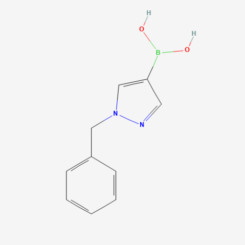 1H-Pyrazole-1-benzyl-4-boronic acid (contains varying amounts of Anhydride) Chemical Structure