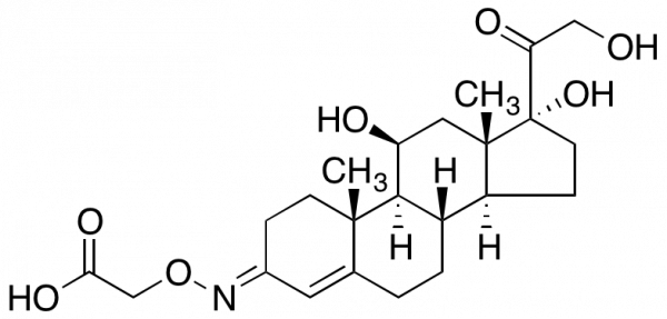 Hydrocortisone 3-(O-Carboxymethyl)oxime (E/Z Mixture) Chemical Structure