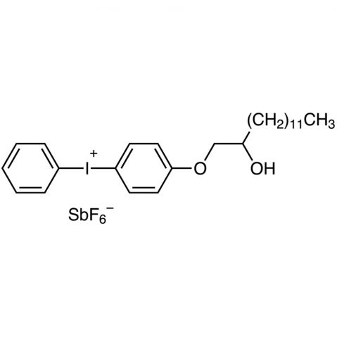 [4-[(2-Hydroxytetradecyl)oxy]phenyl]phenyliodonium Hexafluoroantimonate Chemical Structure