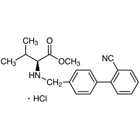 N-(2'-Cyanobiphenyl-4-ylmethyl)-L-valine Methyl Ester Hydrochloride 化学構造