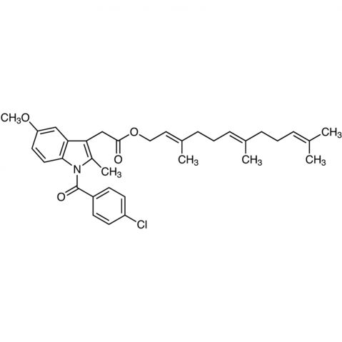 Indometacin Farnesil Chemical Structure